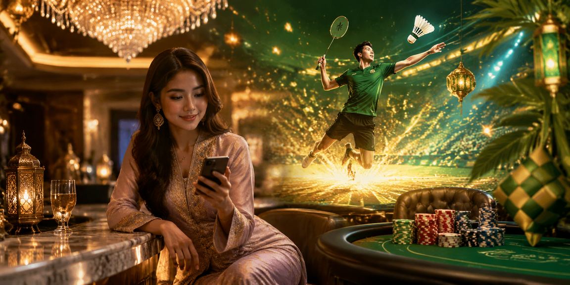 Hari Raya-themed mobile casino player in Johor Bahru, Malaysia